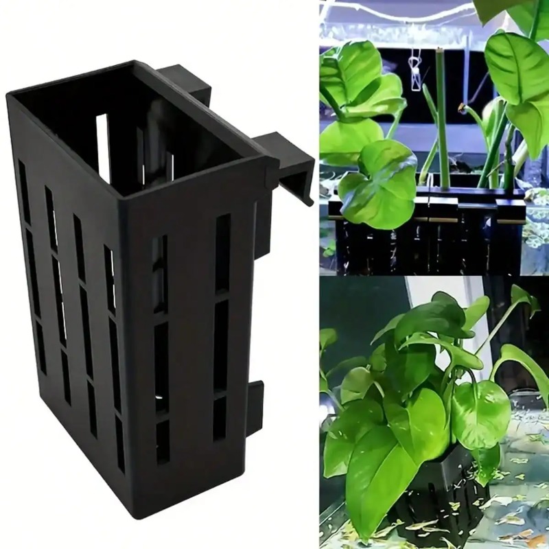 Aquarium Fish Black - Akvaryum Bitki Tutucu Siyah Plastik Sepet,