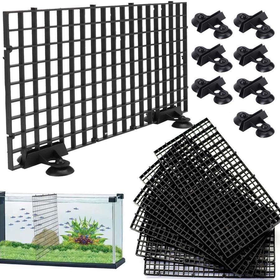 Aquarium Fish Black - 14/20/28 adet Siyah Plastik Akvaryum Bölme