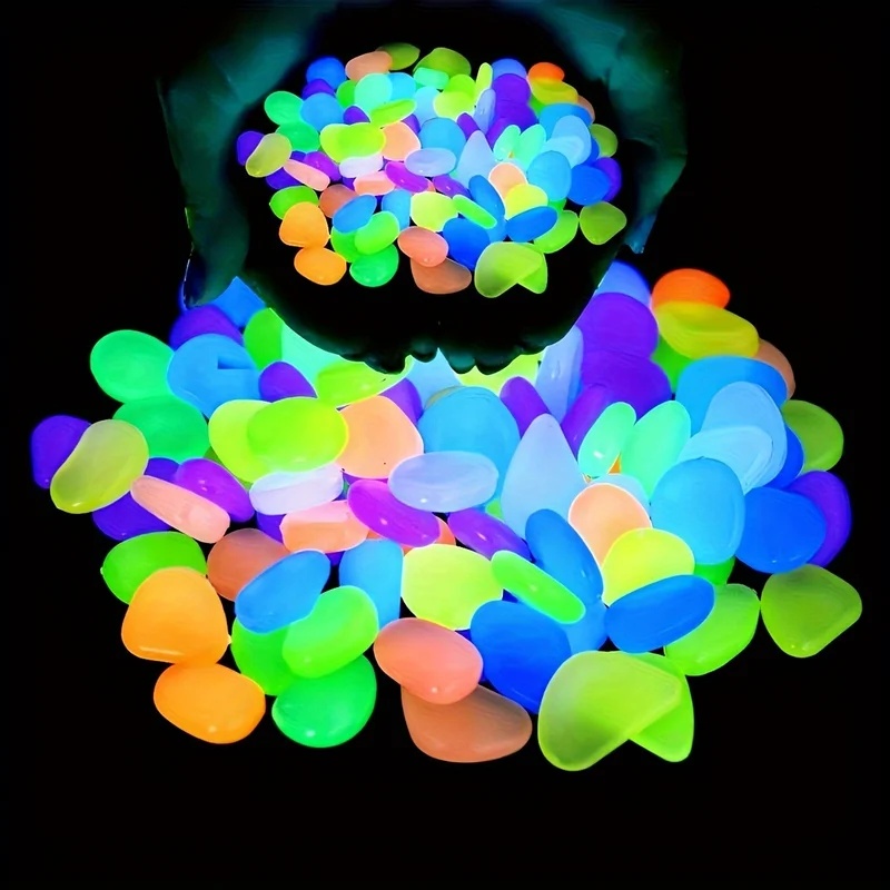 Aquarium Fish Bowl - 50-200 adet Karanlıkta Parlayan Çakıl Taşları
