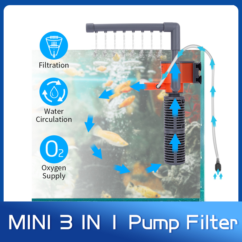 Aquarium Xilong - Xilong XL-666/777A Mini Pompalama Oksijen Filtresi