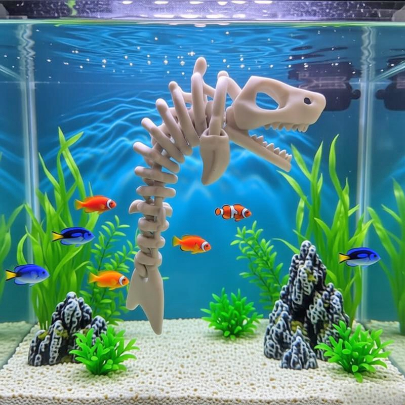Aquarium Fish Shark - 17 cm Köpekbalığı İskeleti Su Akvaryumu
