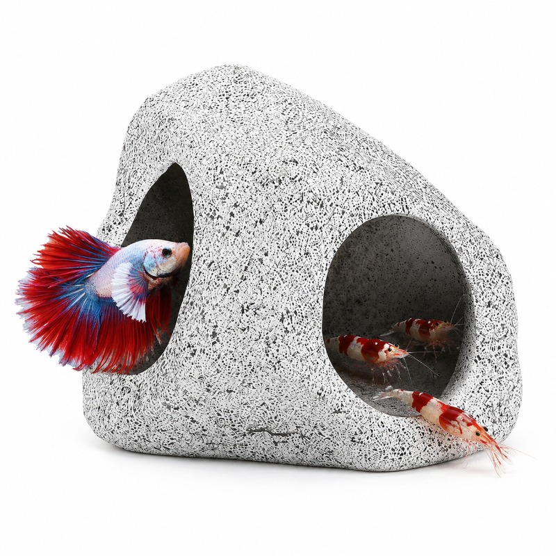 Aquarium Fish Cave - Akvaryum Kaya Mağarası Sığınağı, Karides, Cichlid