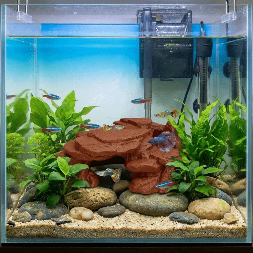3D Baskılı Balık Tankı Kaya Sü - Aquarium Fish Hide incelemesi ve fiyatı