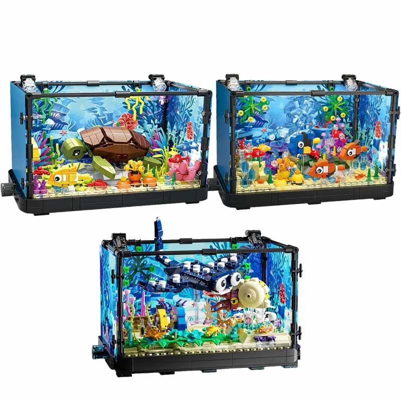 Işıklı Balık Tankı Yapım Blokl - Aquarium Fish Fishing incelemesi ve fiyatı