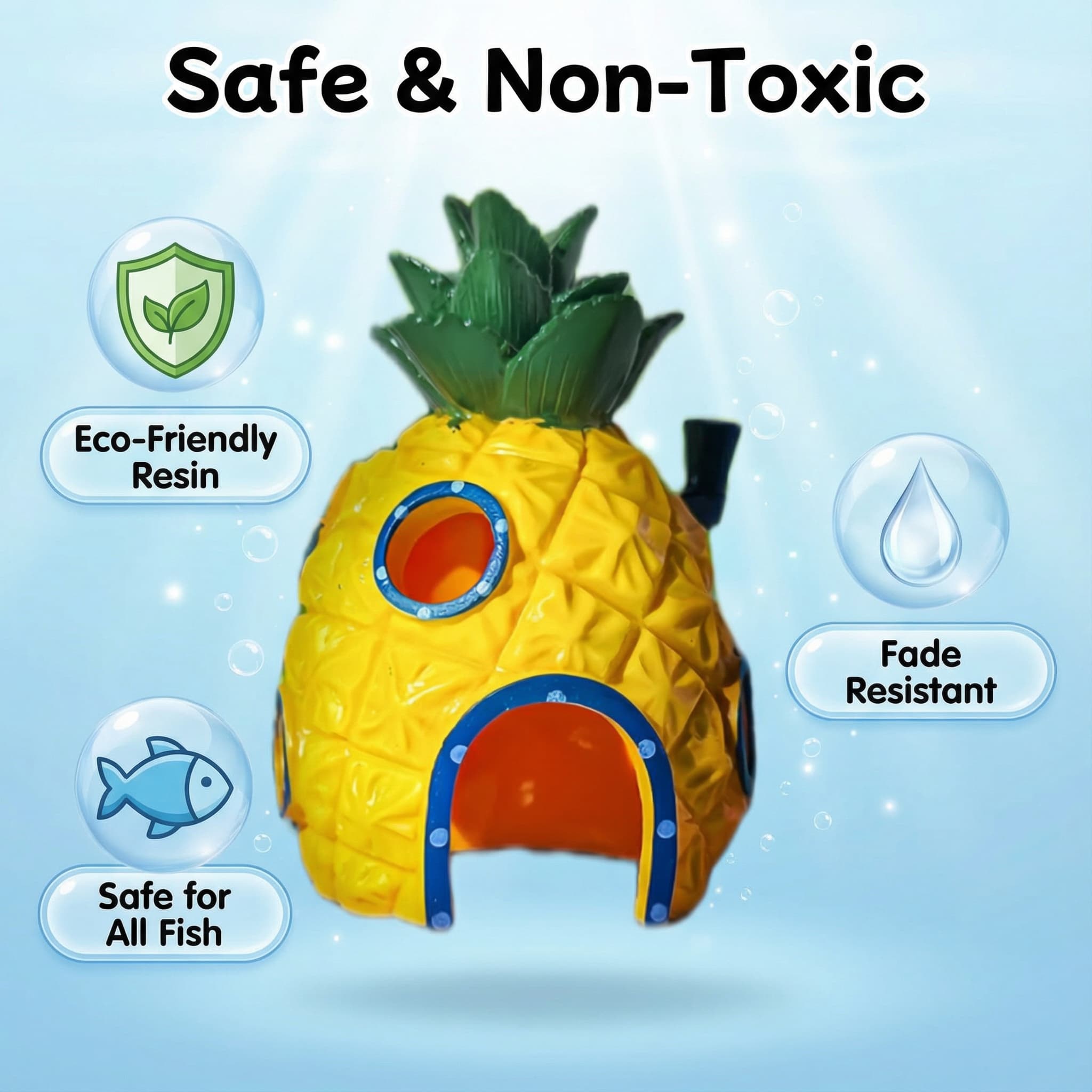 Ananas Evi Akvaryum Dekoru, Be - Aquarium Fish Cave incelemesi ve fiyatı